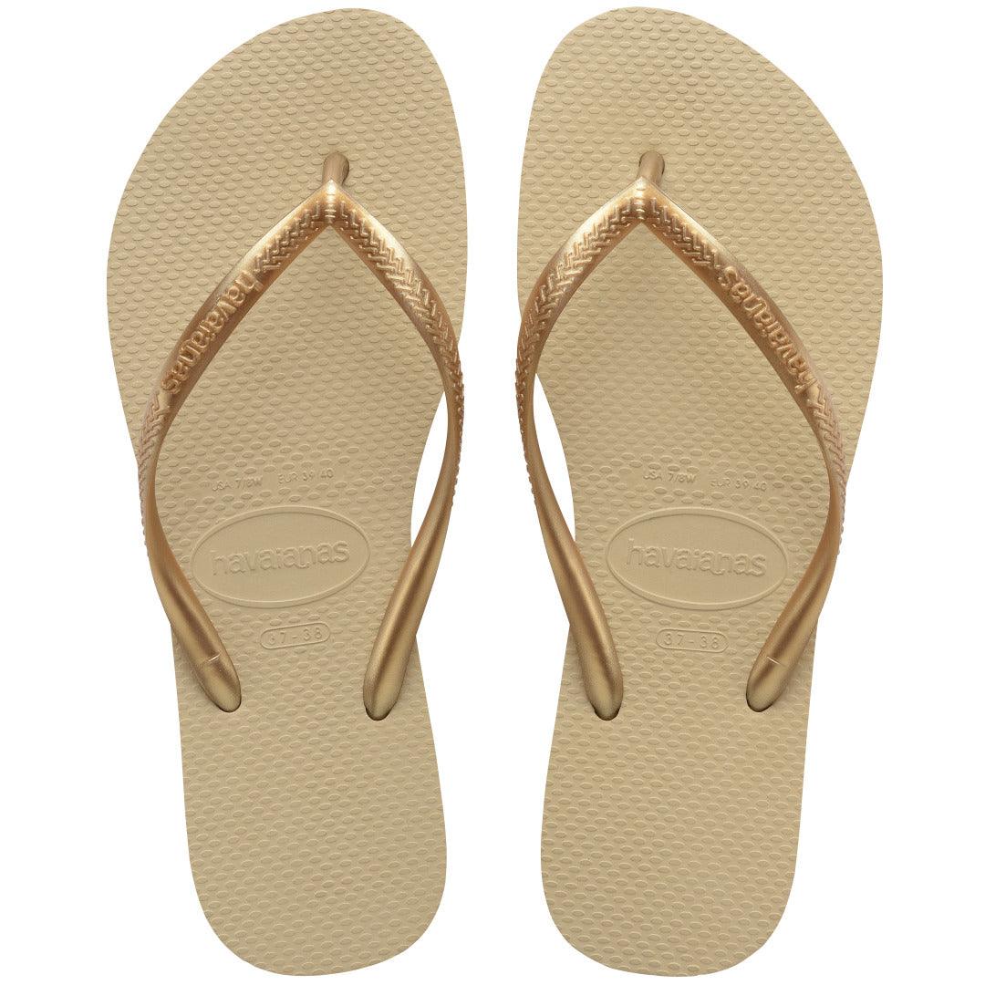 Chinelo Havaianas Slim Bege: Conforto Leve, Estilo Delicado, Perfeito para o Verão