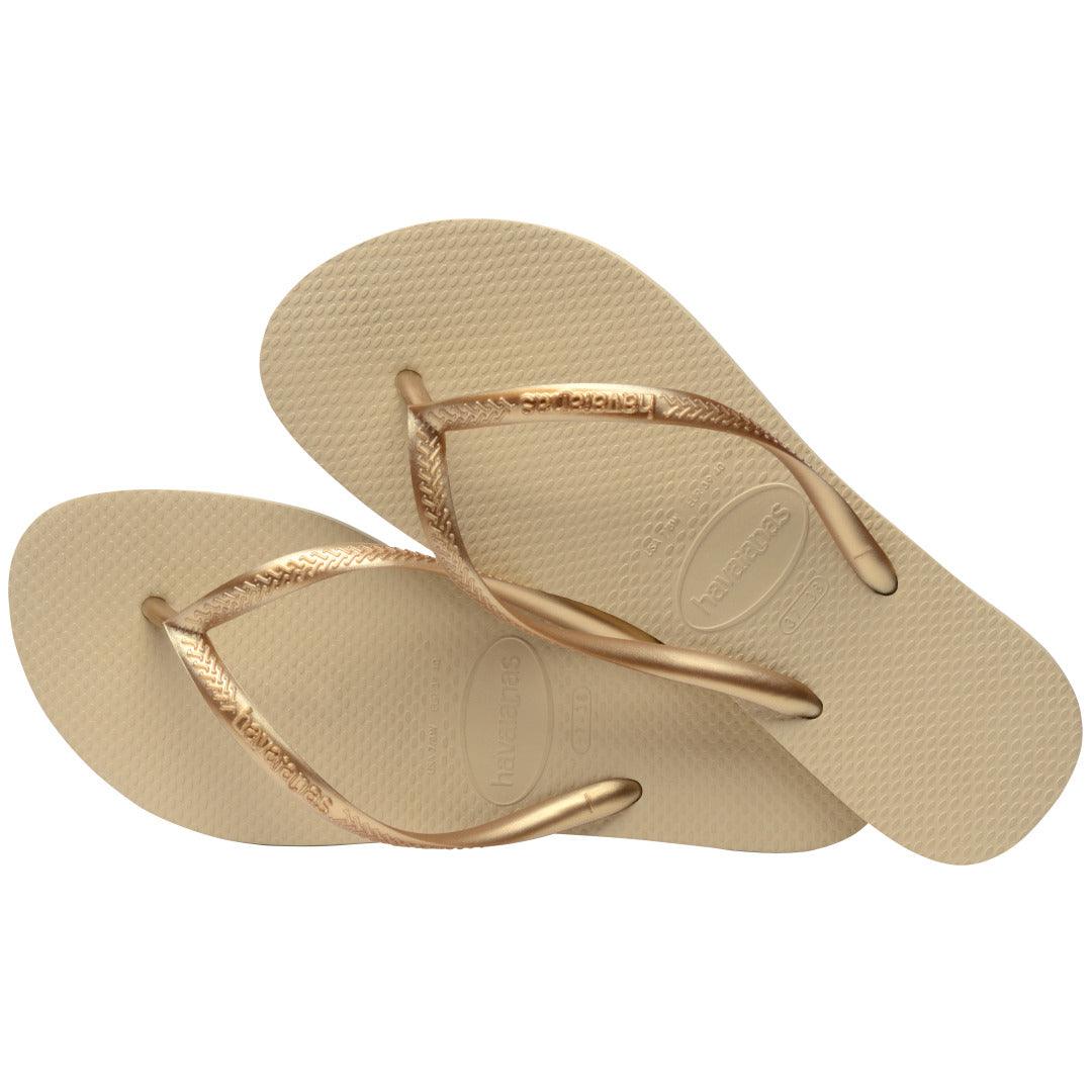Chinelo Havaianas Slim Bege: Conforto Leve, Estilo Delicado, Perfeito para o Verão
