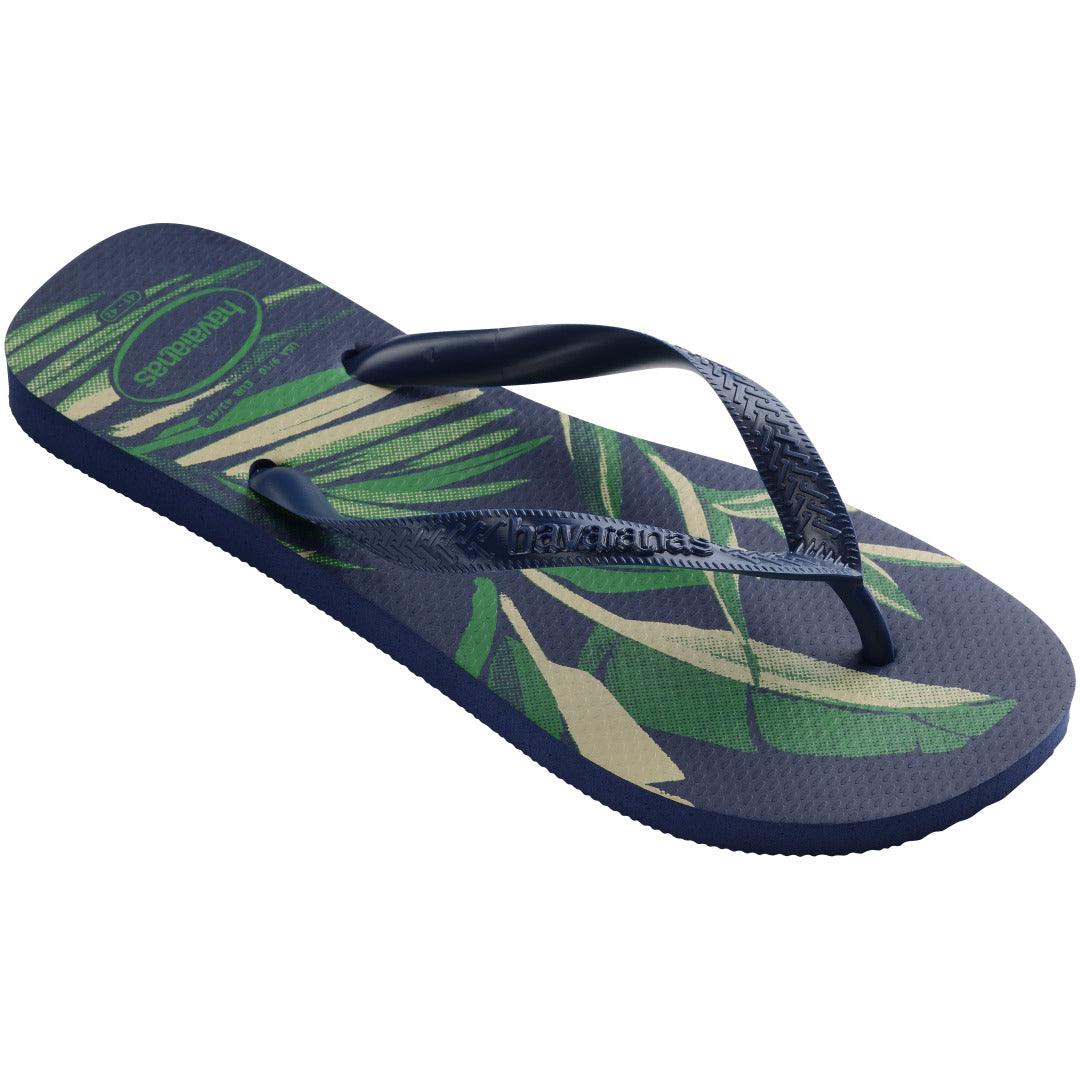 Chinelo Havaianas Aloha Unissex Tropical Confortável Azul Marinho Estilo Verão Praia