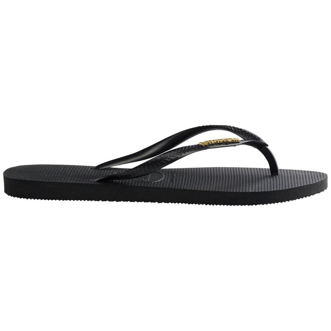 Chinelo Havaianas Slim Logo Metálico Feminino: Conforto e Estilo Brilhante para Seus Pés