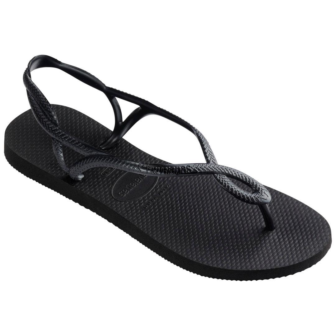 Rasteirinha Feminina Havaianas Luna Confortável Elegante Tiras Trançadas Preto