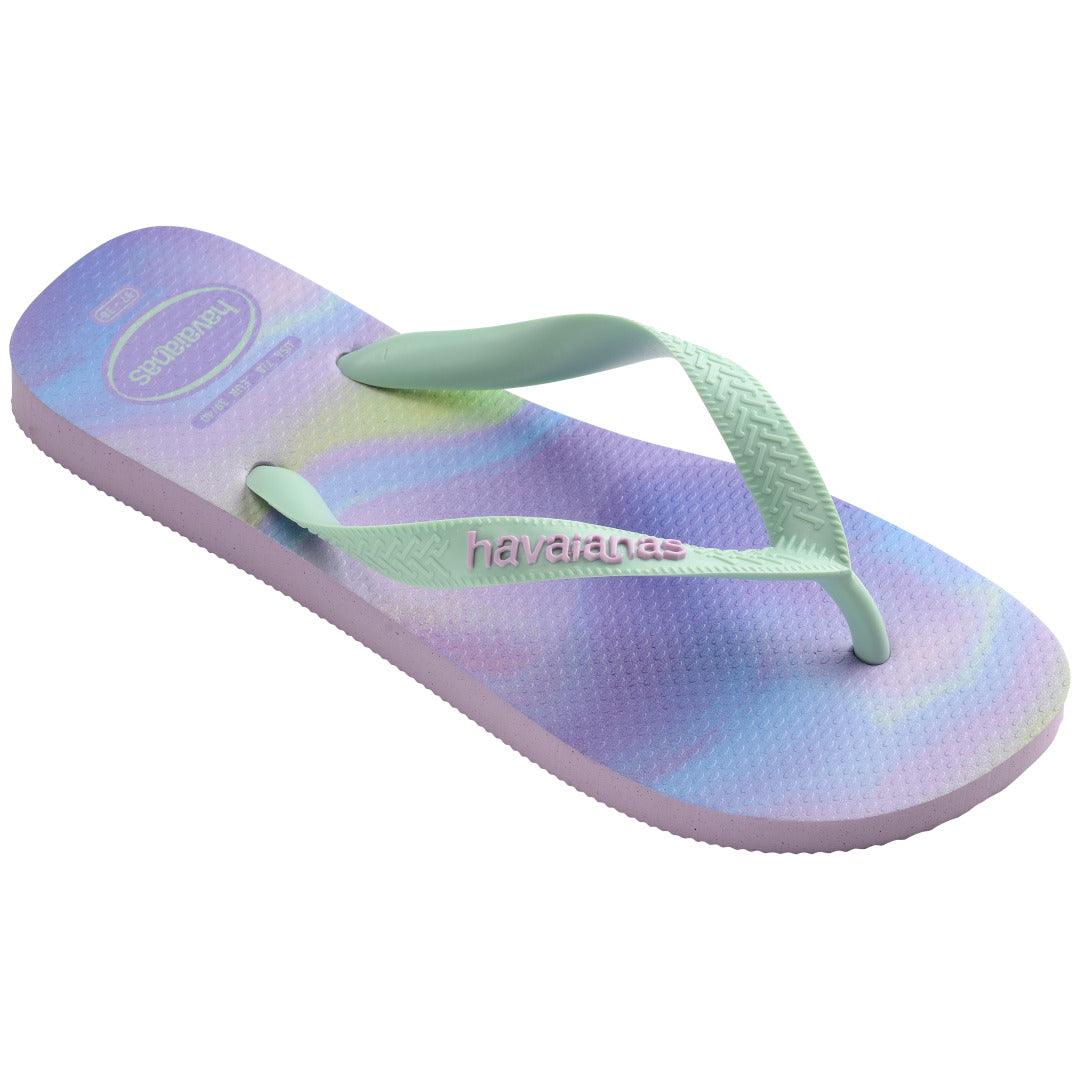 Chinelo Havaianas Top Fashion Roxo Fantasy Conforto Estilo Degradê Verão