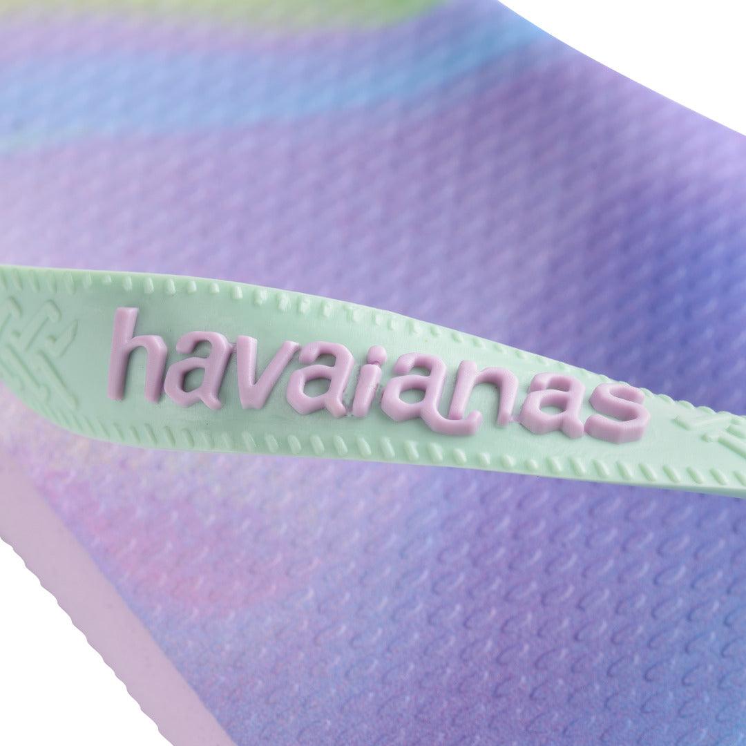 Chinelo Havaianas Top Fashion Roxo Fantasy Conforto Estilo Degradê Verão