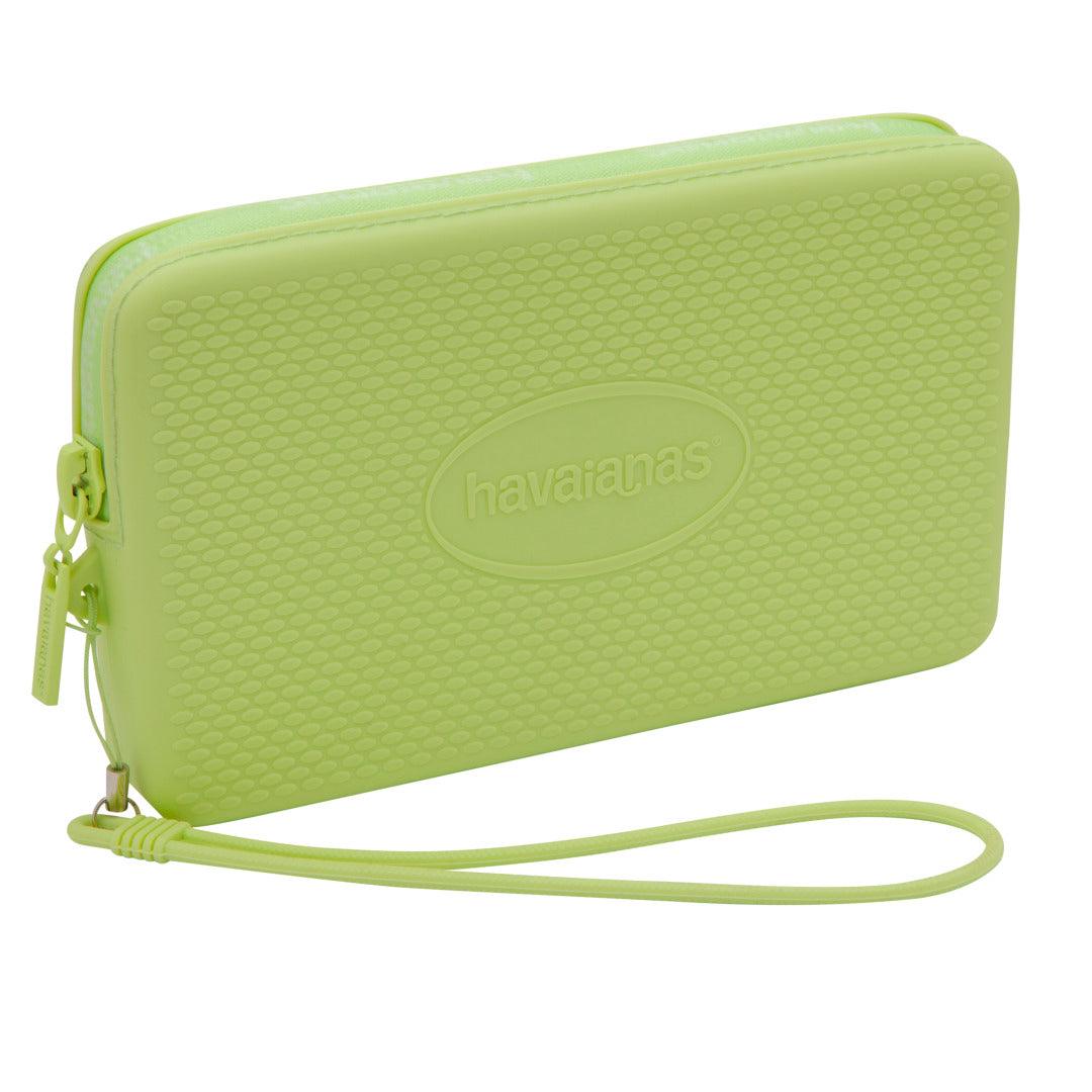 Mini Bolsa Havaianas Logo Silicone Premium Alça Pulso Zíper Versátil Estilosa