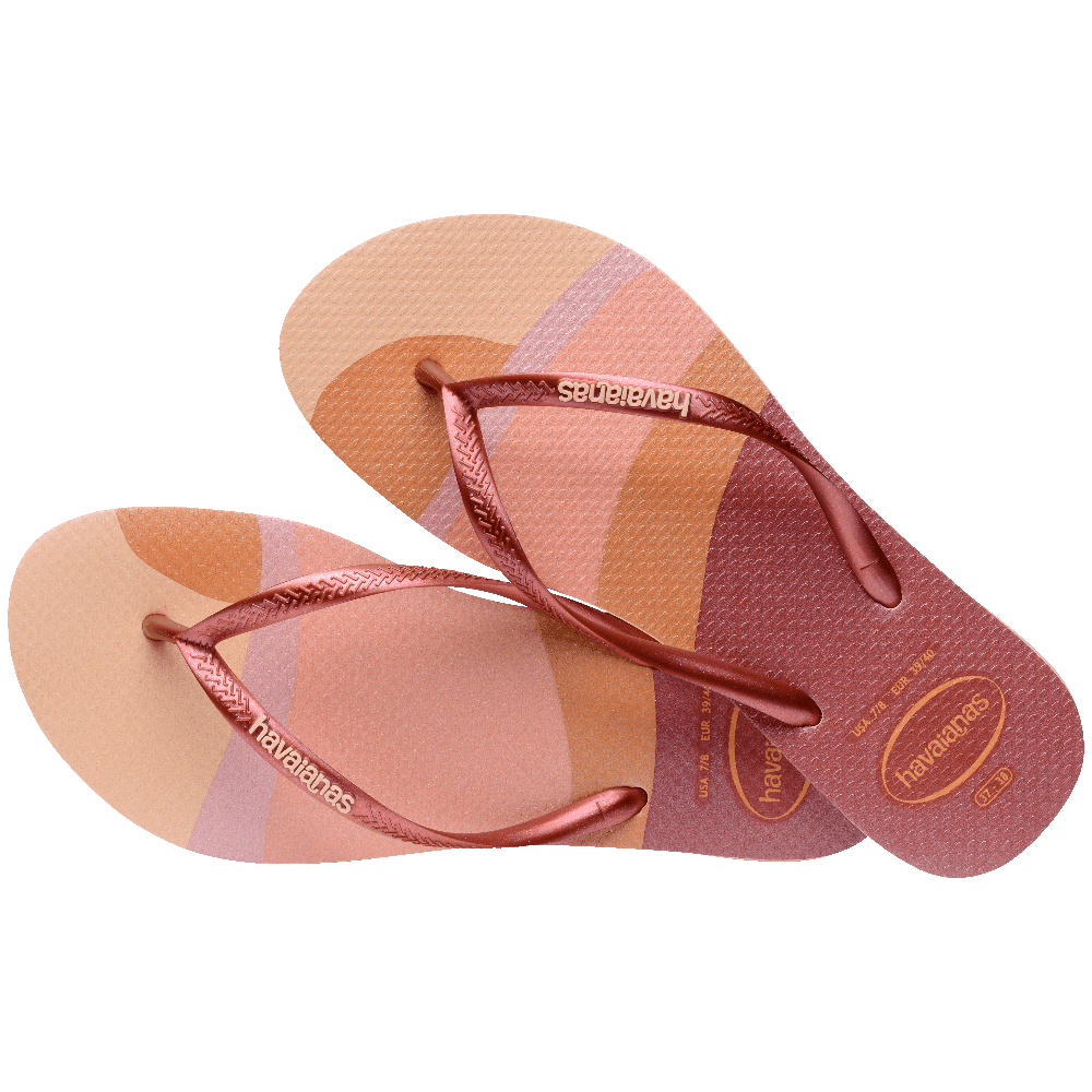 Chinelo Havaianas Slim Palette Glow Rosa Ballet: Conforto com Glitter Holográfico e Tiras Finas