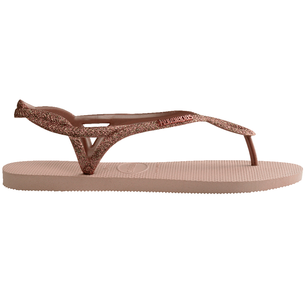 Rasteirinha Havaianas Luna Premium Glitter Rosa Ballet: Conforto Tiras Cruzadas Estilo