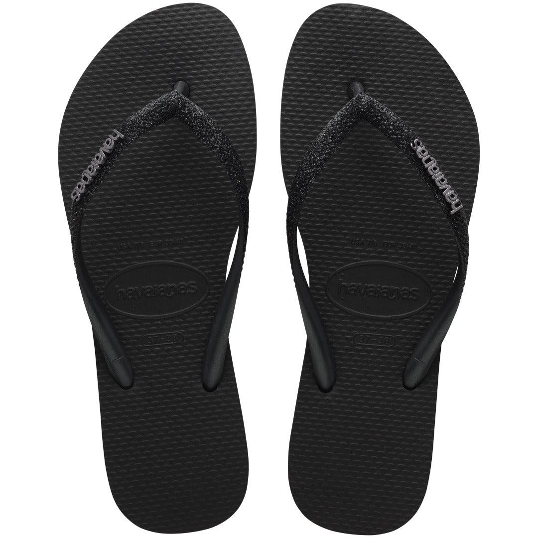 Chinelo Havaianas Slim Glitter II Preto: Conforto Brilhante e Estilo Moderno