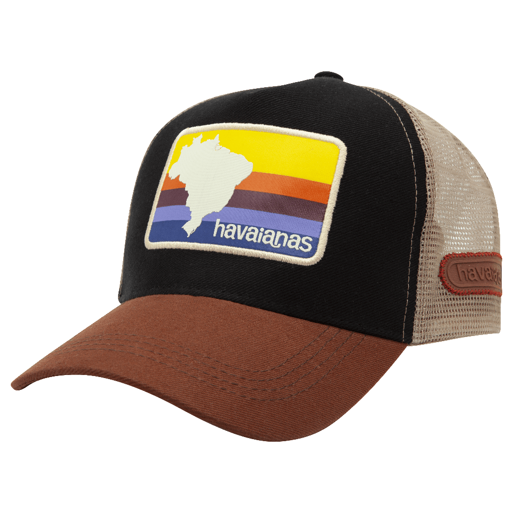 Boné Havaianas Trucker Café Ajustável Estiloso Proteção Solar Conforto Dia a Dia Verão