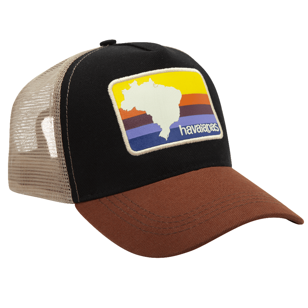 Boné Havaianas Trucker Café Ajustável Estiloso Proteção Solar Conforto Dia a Dia Verão