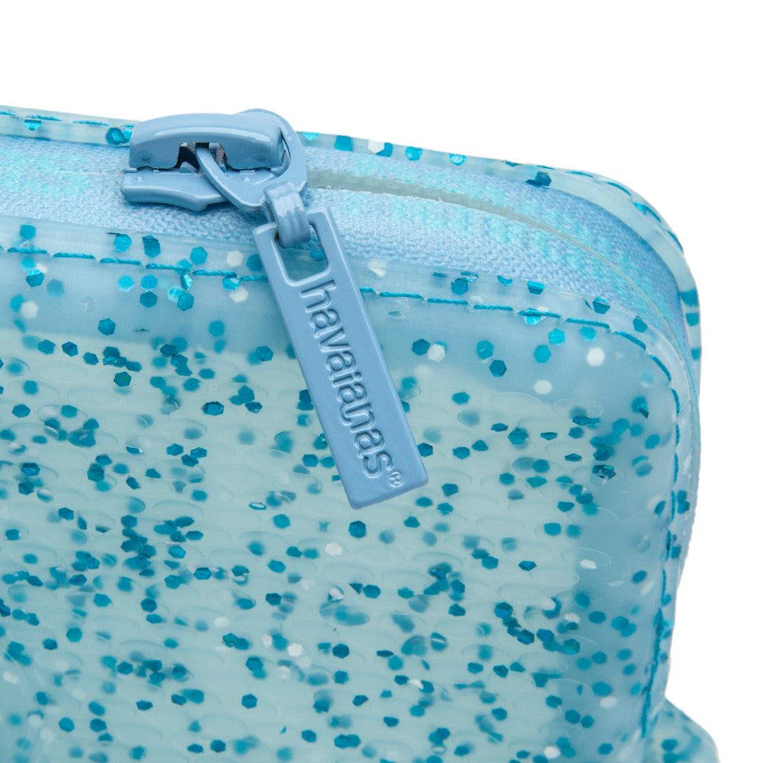 Mini Bolsa Havaianas Super Glitter Azul Transparente: Estilo Brilhante e Compacto