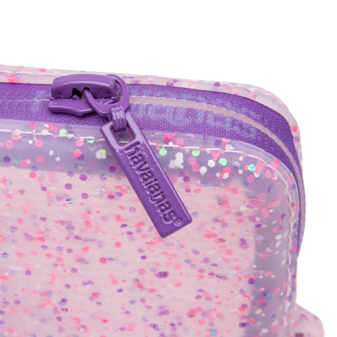 Mini Bag Havaianas Super Glitter Roxo Transparente: Brilho e Estilo para Carregar