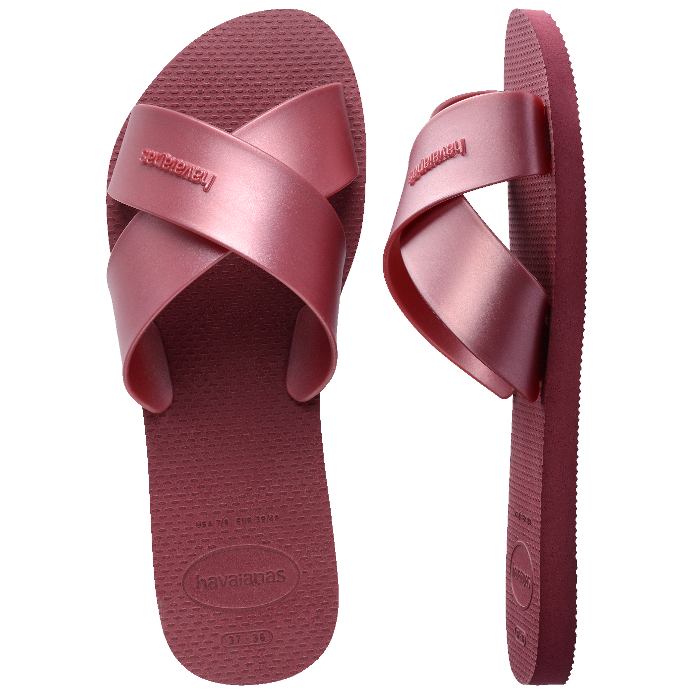 Rasteirinha Havaianas Aqua Metallic: Conforto, Tiras Largas Metalizadas e Estilo Verão