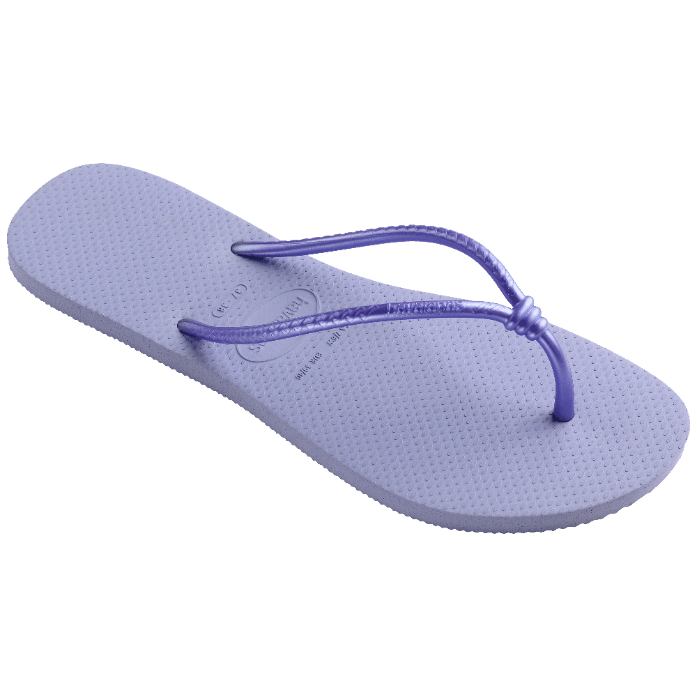 Chinelo Havaianas Tube Tubular Tiras Finas Metálicas Conforto Estilo Verão Roxo