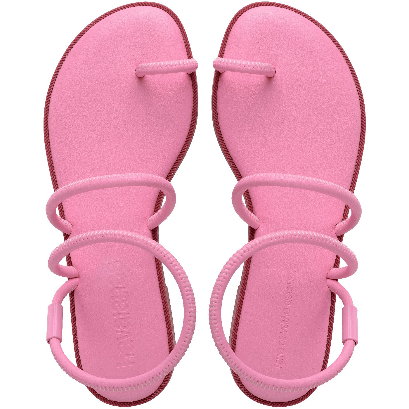 Rasteirinha Havaianas Una Pitanga Rosa Glow: Conforto Leve, Design Minimalista, Tiras Elegantes