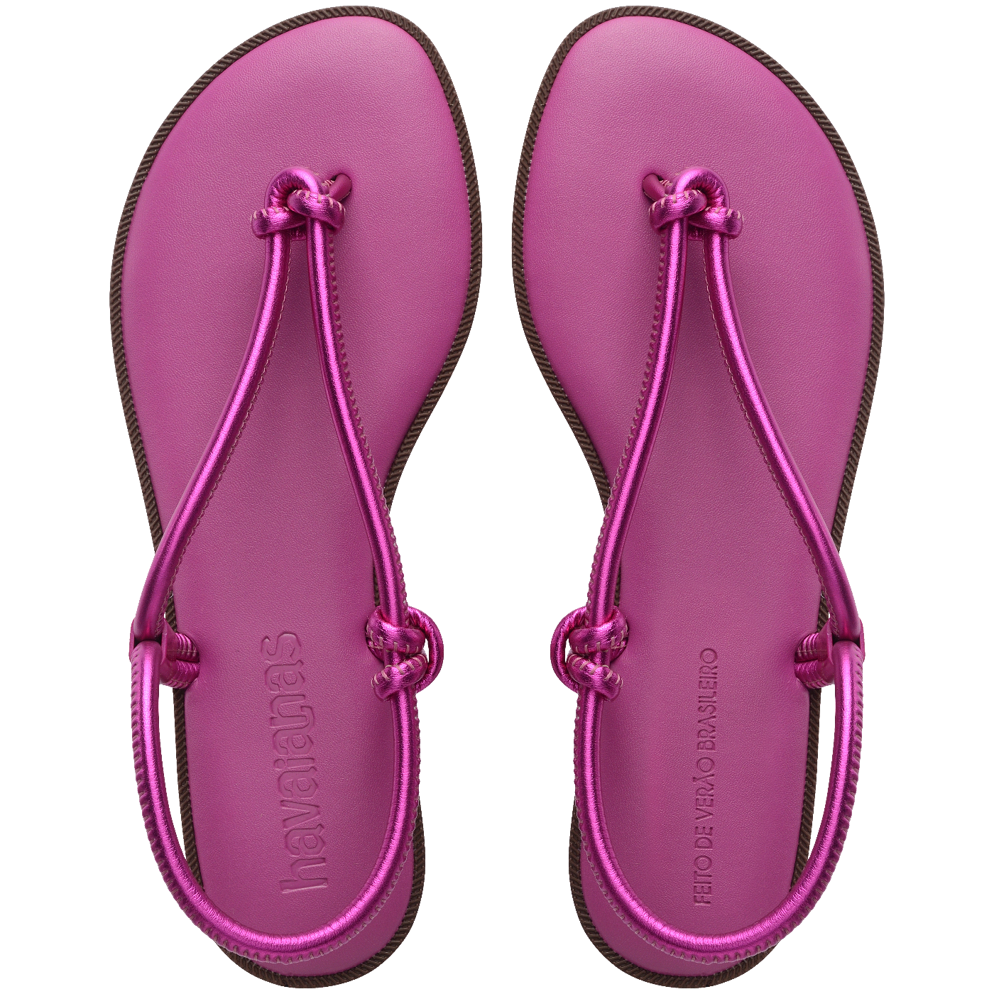 Rasteirinha Havaianas Una Açaí Feminina Confortável Estilo Verão Praia Leve Durável