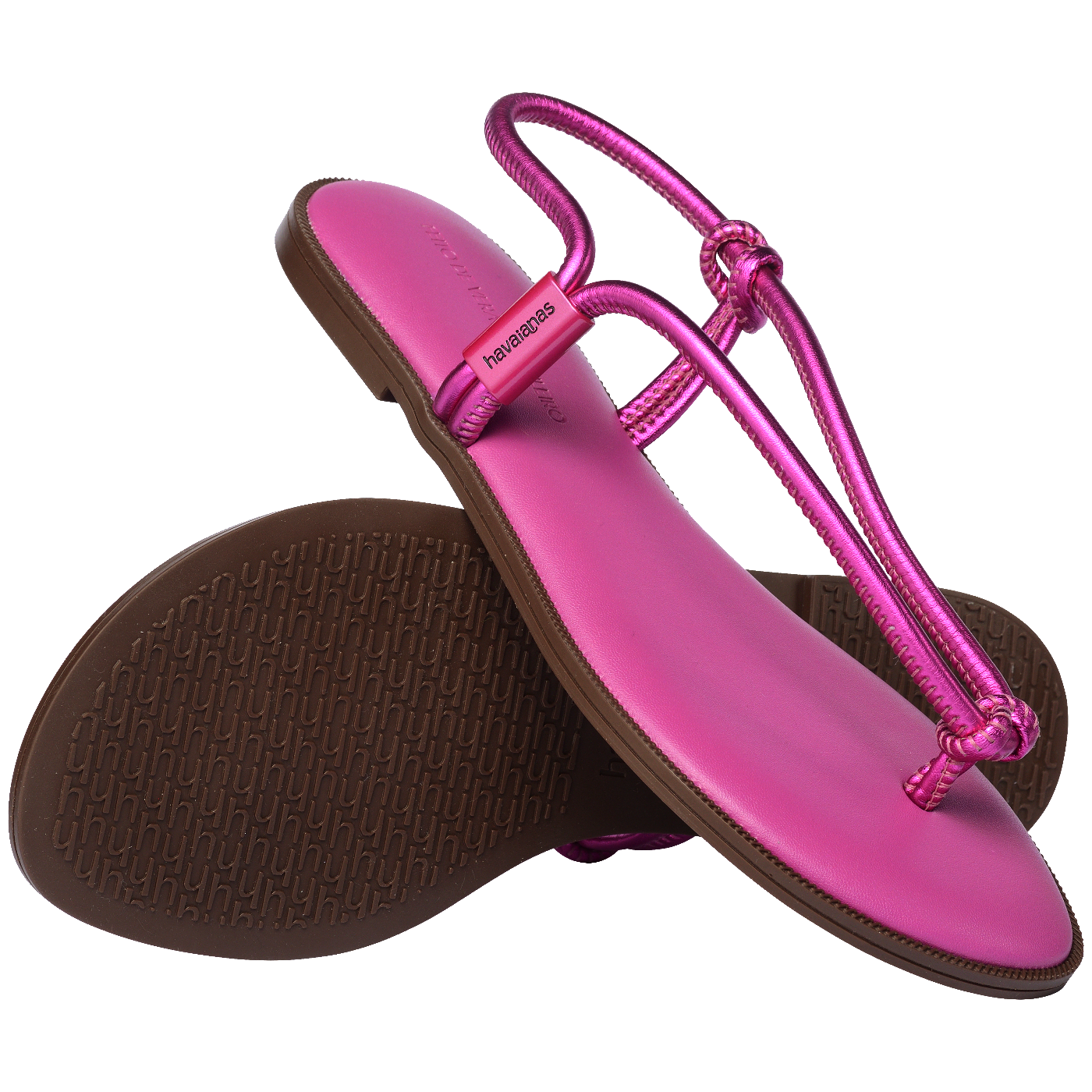 Rasteirinha Havaianas Una Açaí Feminina Confortável Estilo Verão Praia Leve Durável