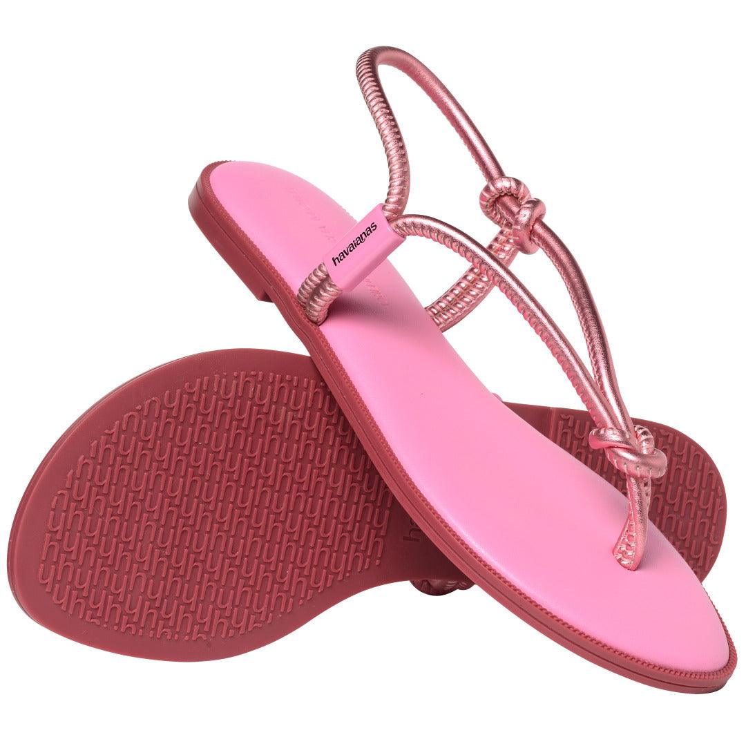 Rasteirinha Havaianas Una Açaí Feminina Confortável Tiras Grossas Estilo Verão