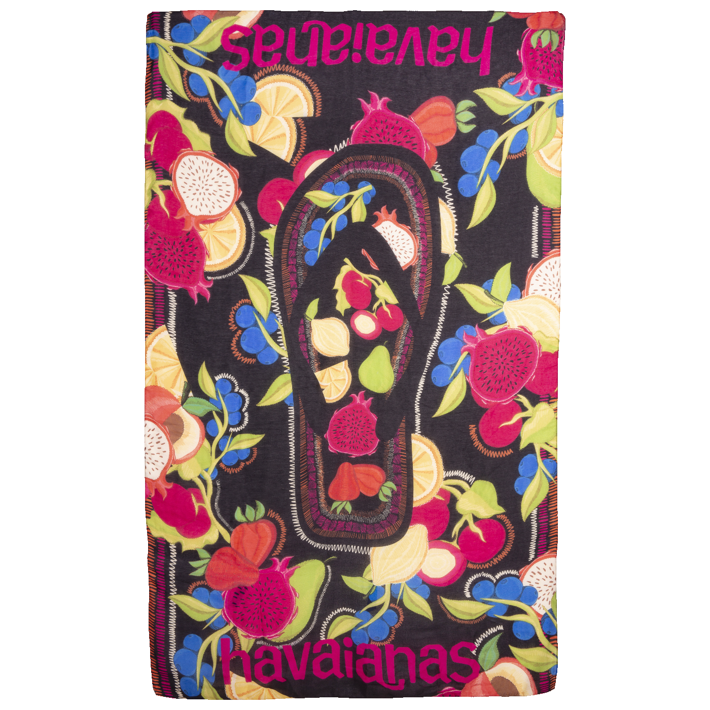 Canga Havaianas Estampada Floral Versátil Praia Verão Estilo Autêntico Leve Confortável