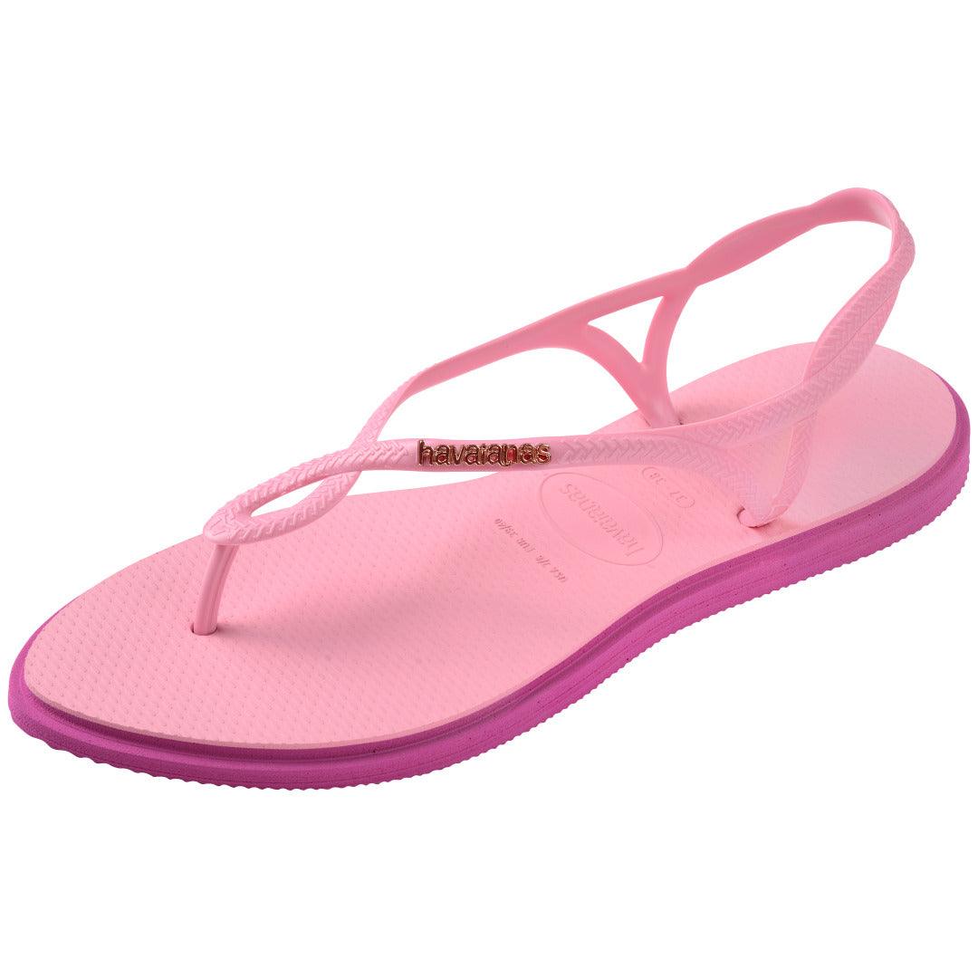 Rasteirinha Havaianas Luna Point Rosa Glow: Elegância, Conforto e Bico Tendência
