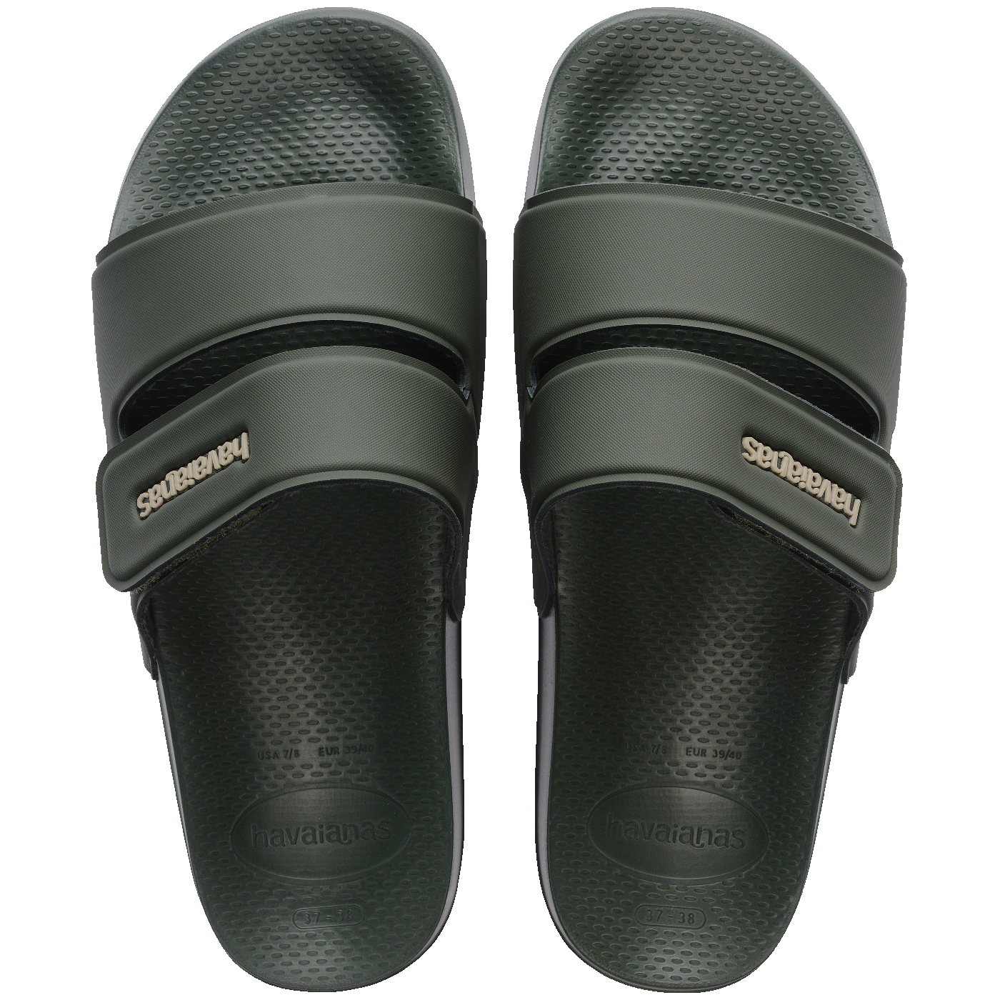 Chinelo Slide Havaianas Strap Confortável Unissex Verde Olive para Verão e Praia