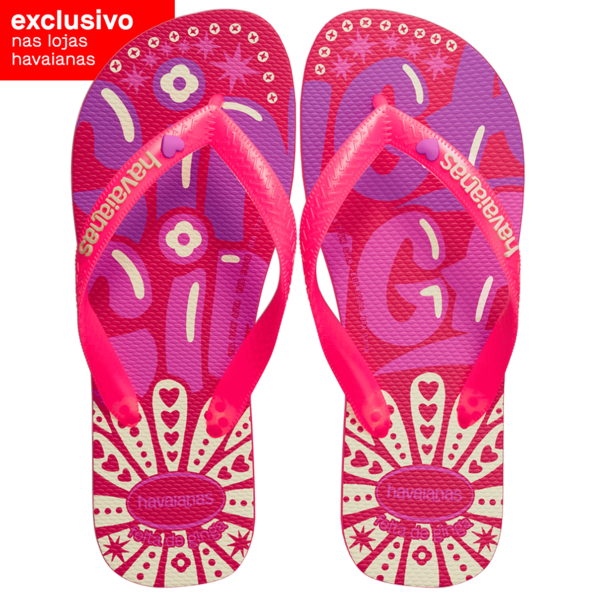Chinelo Havaianas Top Neon Vibrante Coral Tropical Confortável Estilo Verão