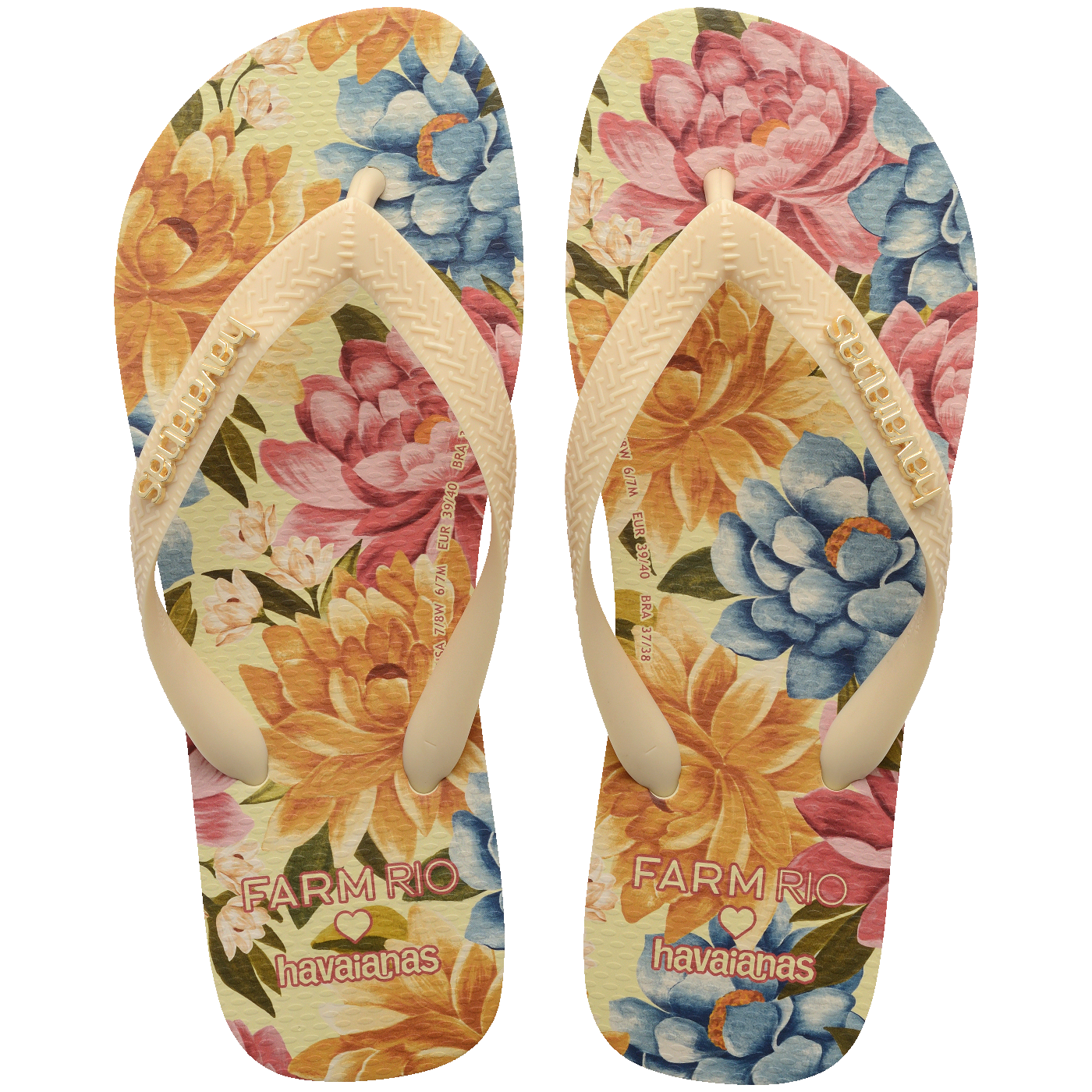 Chinelo Havaianas Farm Floral Beca Feminino Confortável Estampado Verão Praia