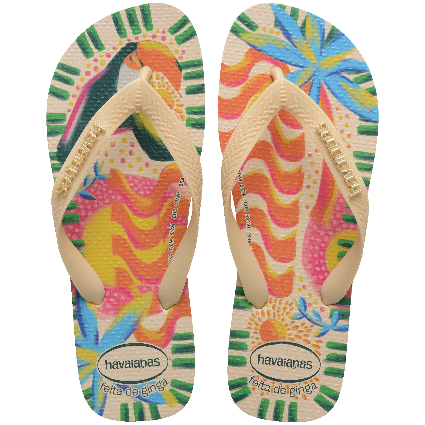 Chinelo Havaianas Top Bossa Estampado Vibrante Confortável Unissex Original Brasil