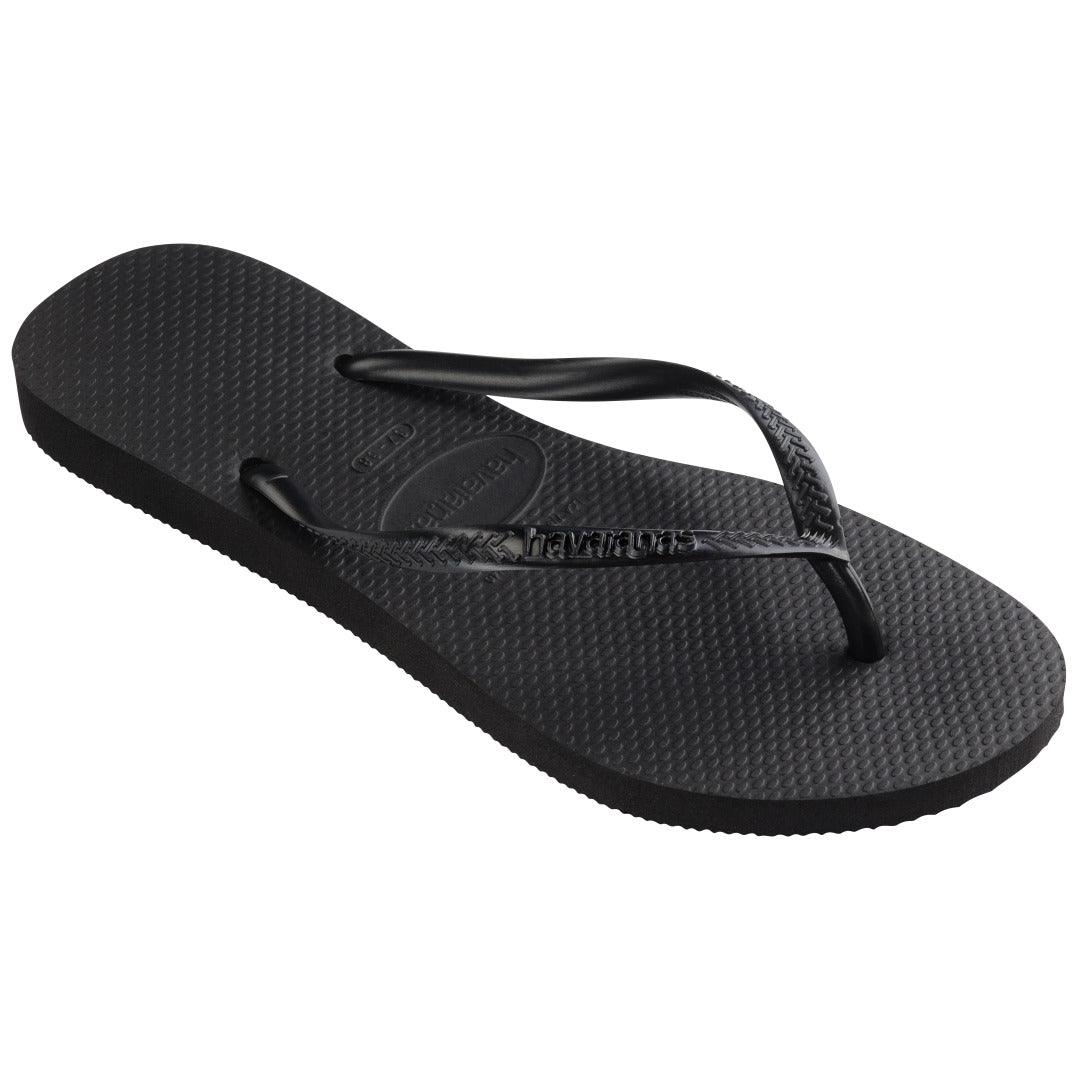 Chinelo Havaianas Slim Preto: Conforto Leve, Tiras Finas e Estilo Delicado