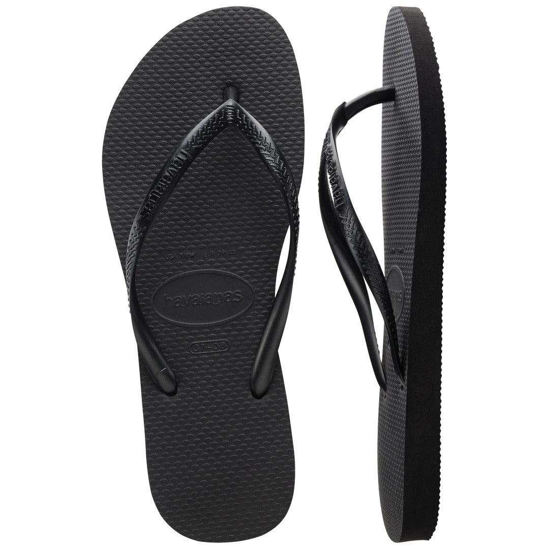 Chinelo Havaianas Slim Preto: Conforto Leve, Tiras Finas e Estilo Delicado