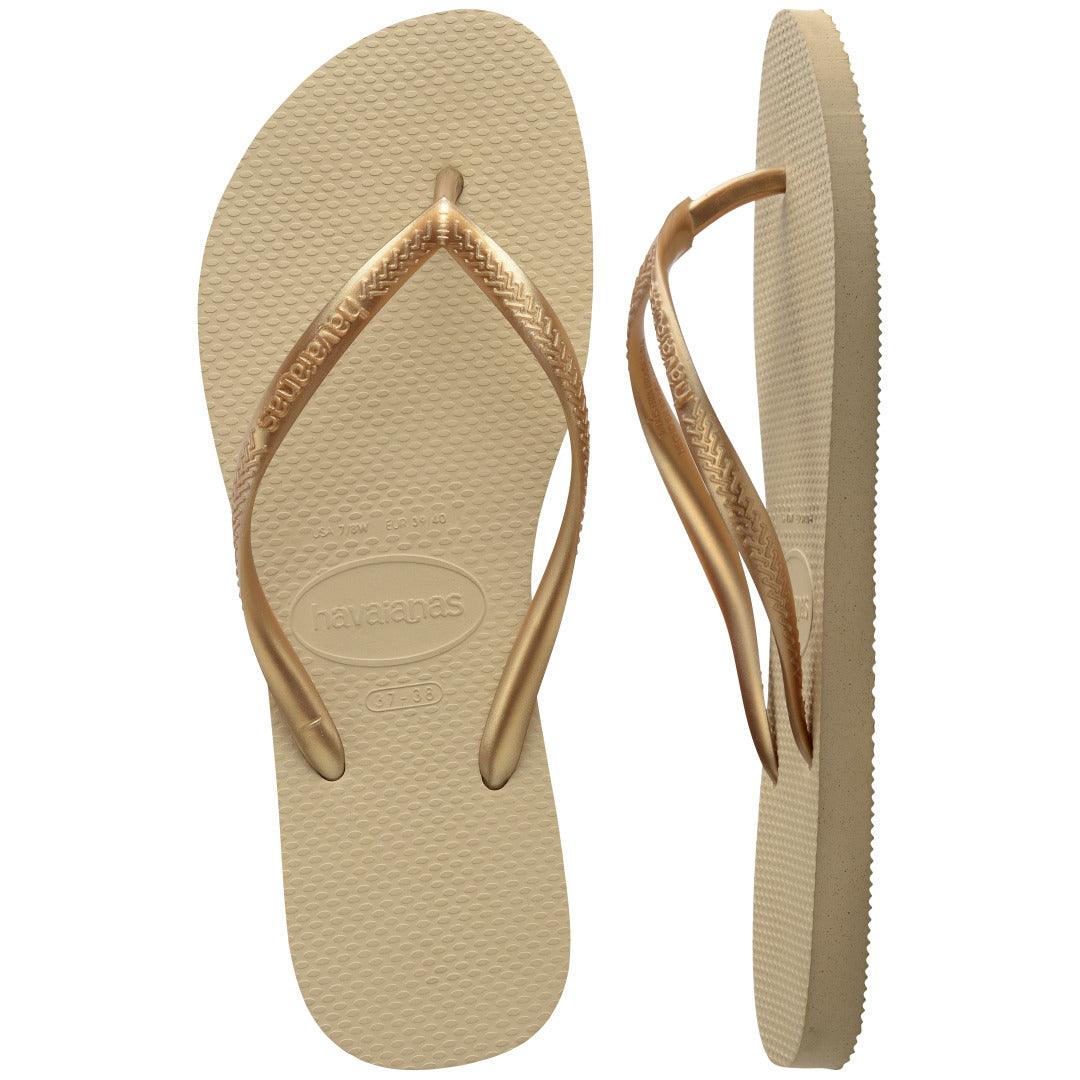 Chinelo Havaianas Slim Bege: Conforto Leve, Estilo Delicado, Perfeito para o Verão