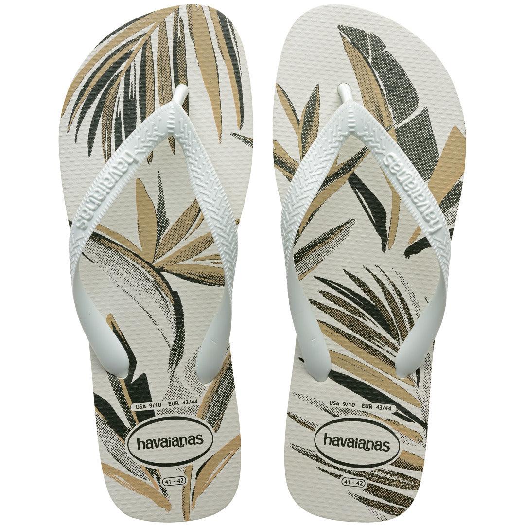 Chinelo Havaianas Aloha Branco Tropical Confortável Verão Praia Casual Original