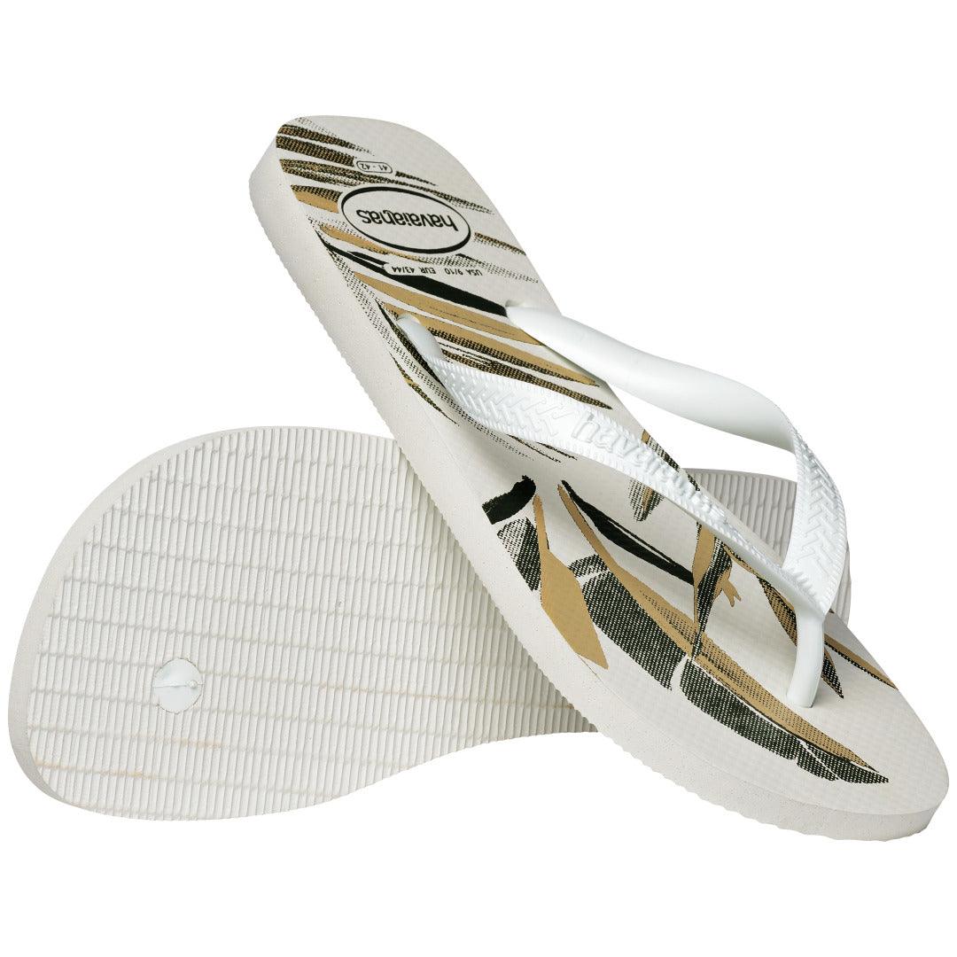 Chinelo Havaianas Aloha Branco Tropical Confortável Verão Praia Casual Original