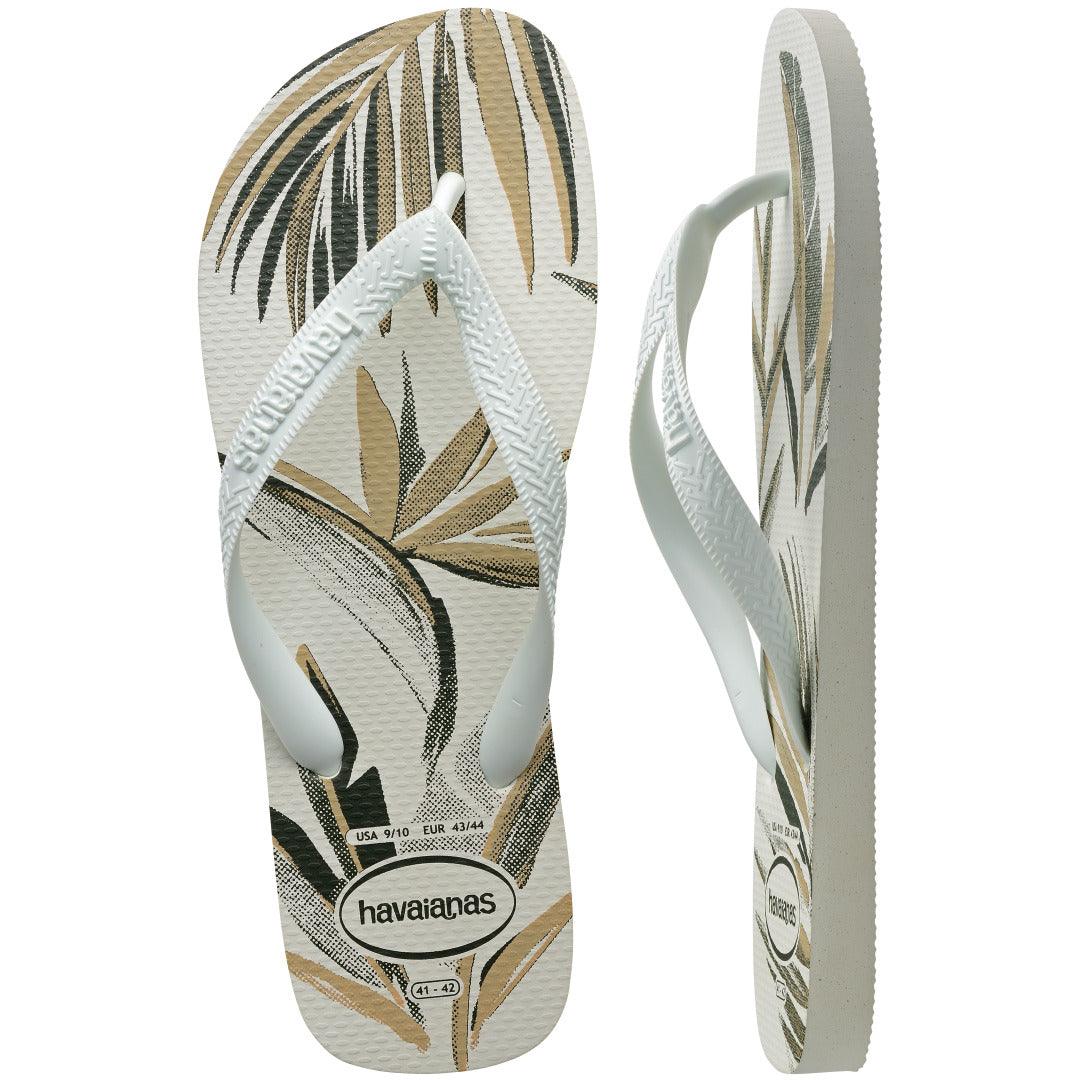 Chinelo Havaianas Aloha Branco Tropical Confortável Verão Praia Casual Original