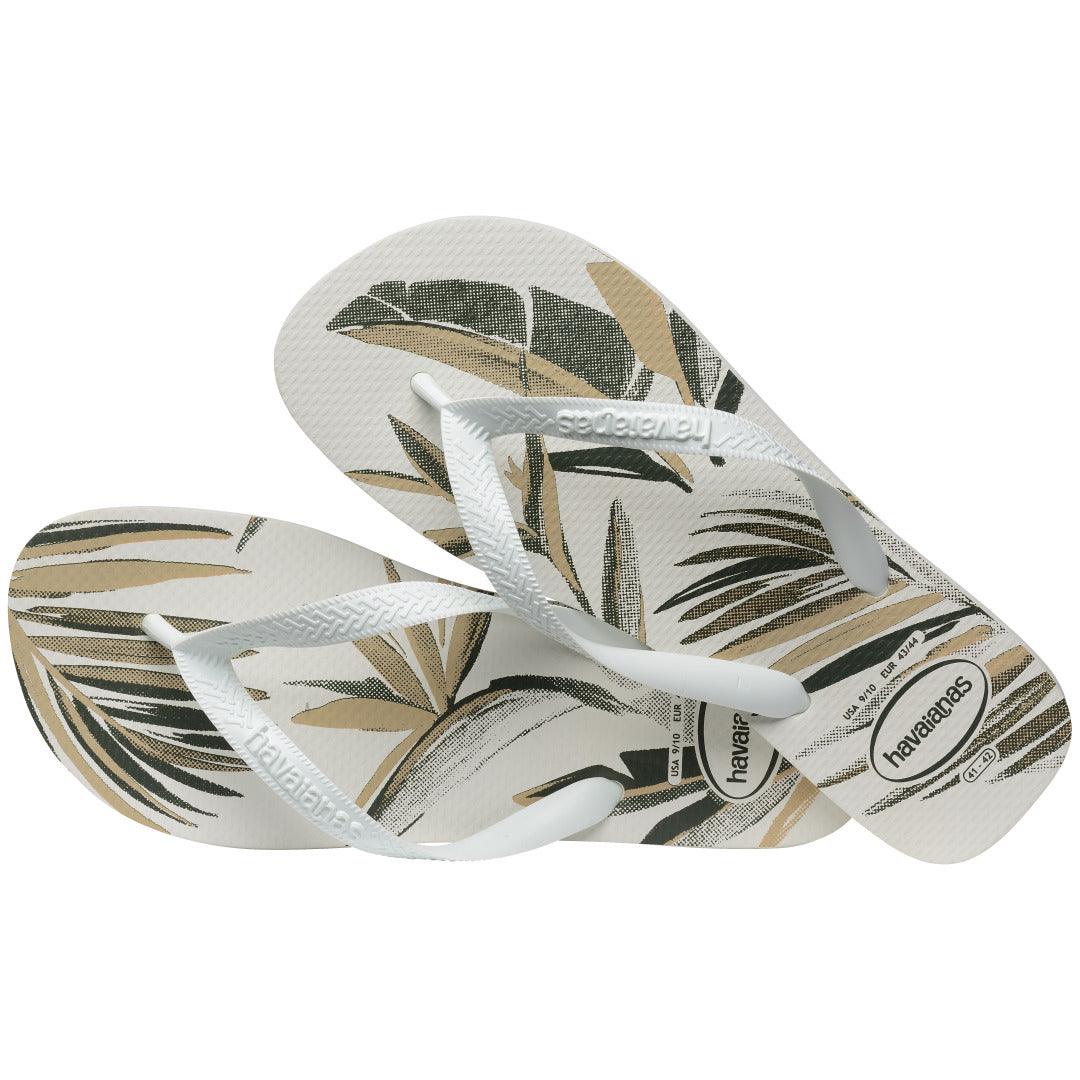 Chinelo Havaianas Aloha Branco Tropical Confortável Verão Praia Casual Original