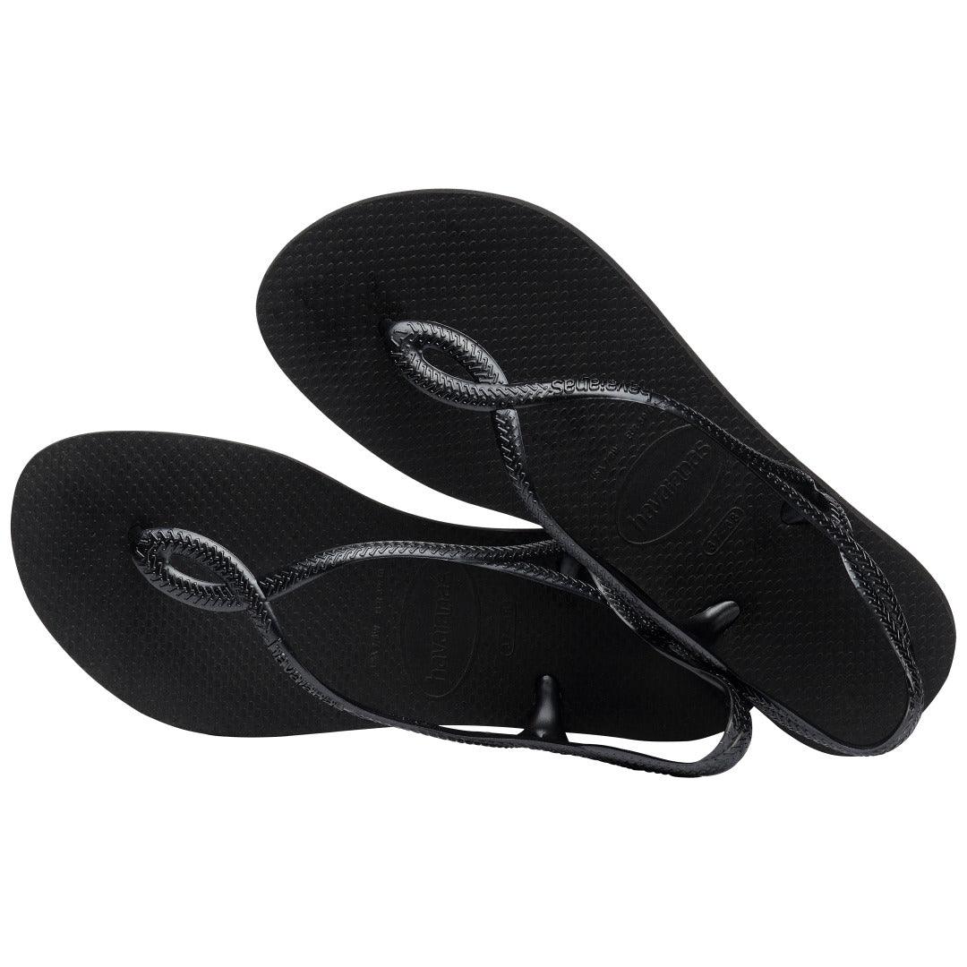 Rasteirinha Havaianas Luna Preta: Conforto Elegante, Tiras Trançadas, Estilo Versátil Verão