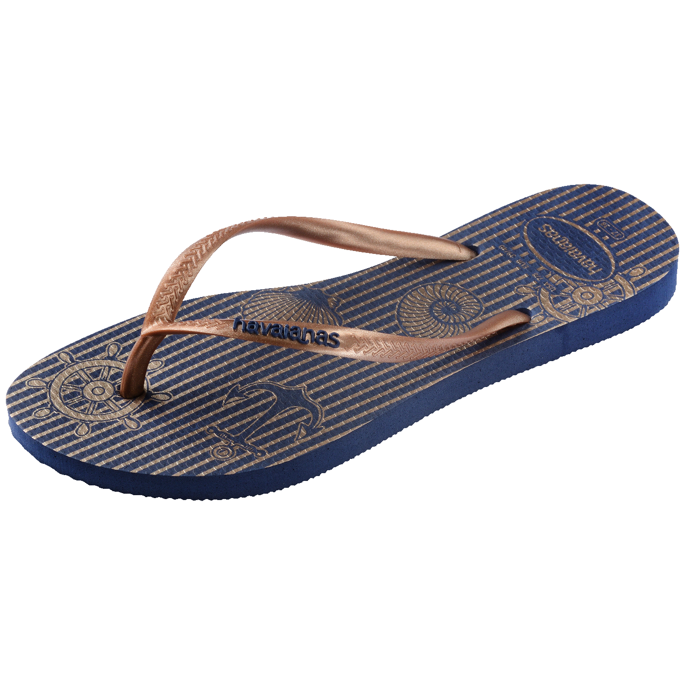 Havaianas Slim Náutico: Chinelo Feminino Estiloso Listrado Confortável para Verão Praia