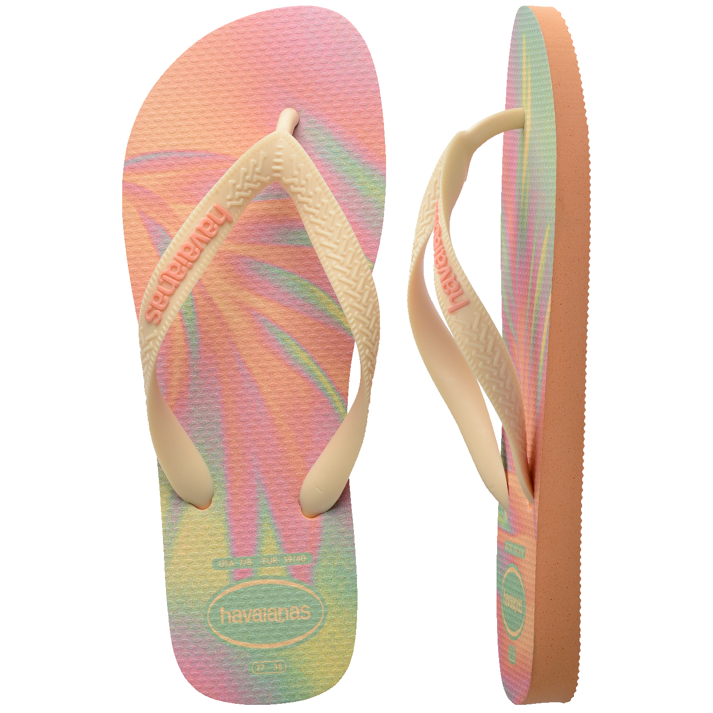 Chinelo Havaianas Top Fashion: Conforto Vibrante, Estampa Degradê Incrível e Logo Pop-up