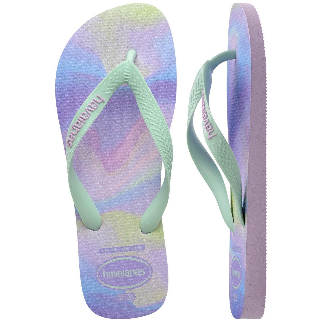 Chinelo Havaianas Top Fashion Roxo Fantasy Conforto Estilo Degradê Verão