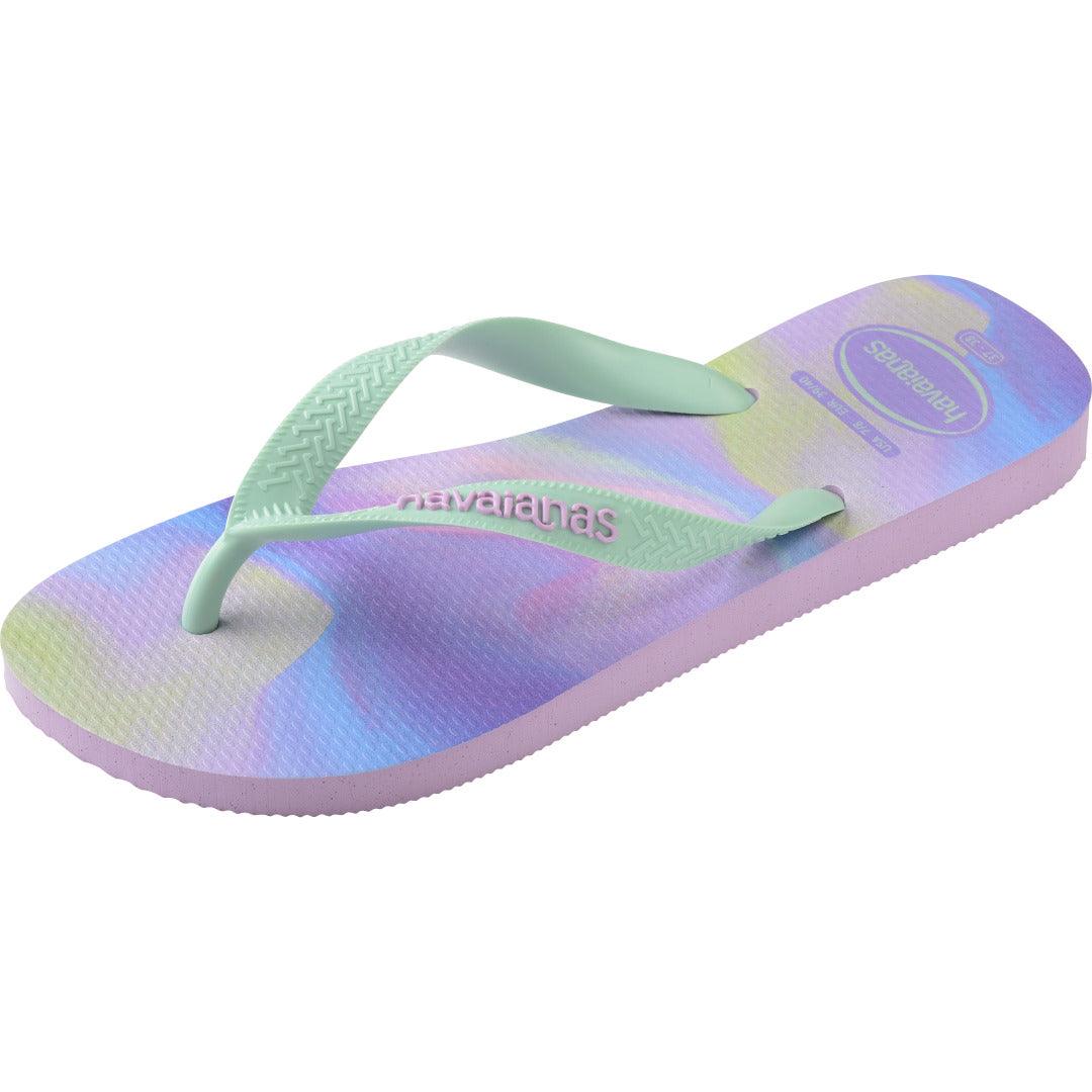 Chinelo Havaianas Top Fashion Roxo Fantasy Conforto Estilo Degradê Verão
