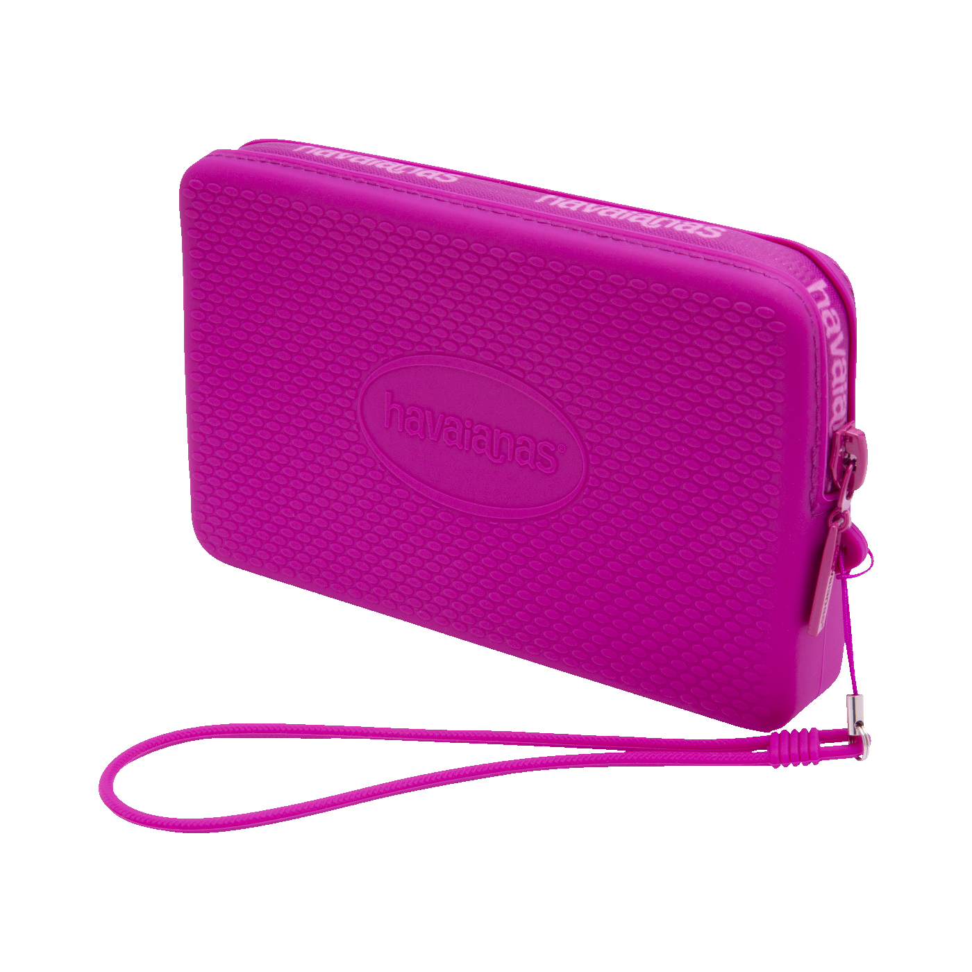 Mini Bag Havaianas Logo Silicone Versátil com Zíper e Alça de Pulso
