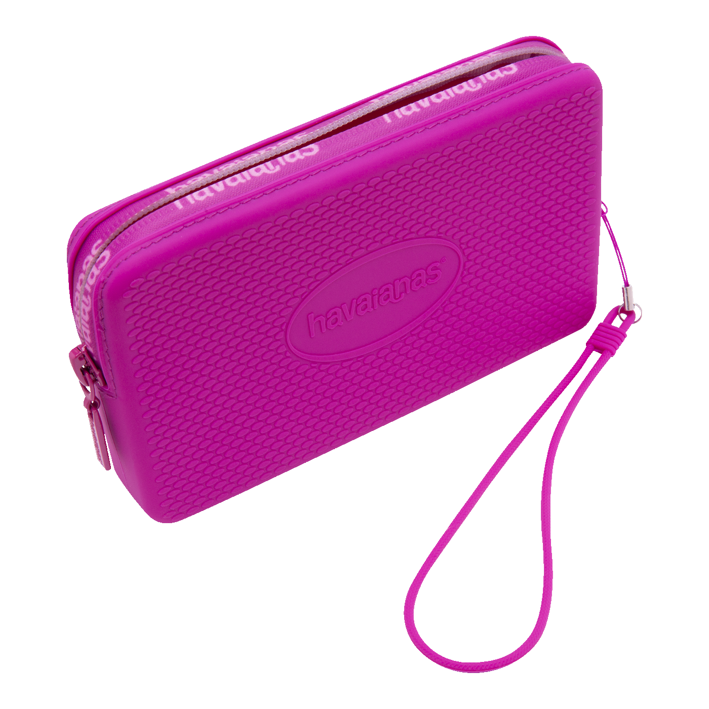 Mini Bag Havaianas Logo Silicone Versátil com Zíper e Alça de Pulso