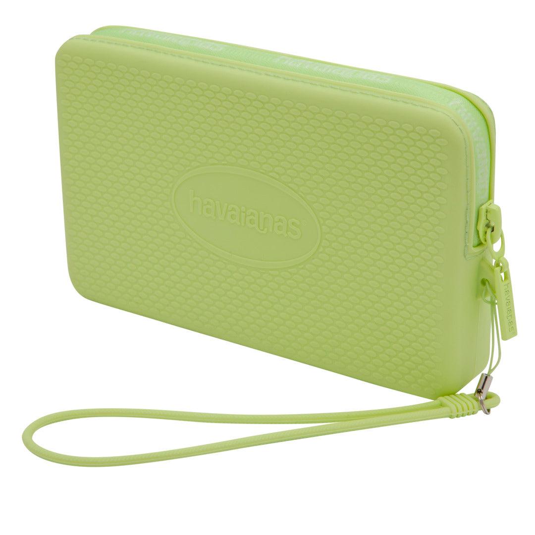 Mini Bolsa Havaianas Logo Silicone Premium Alça Pulso Zíper Versátil Estilosa