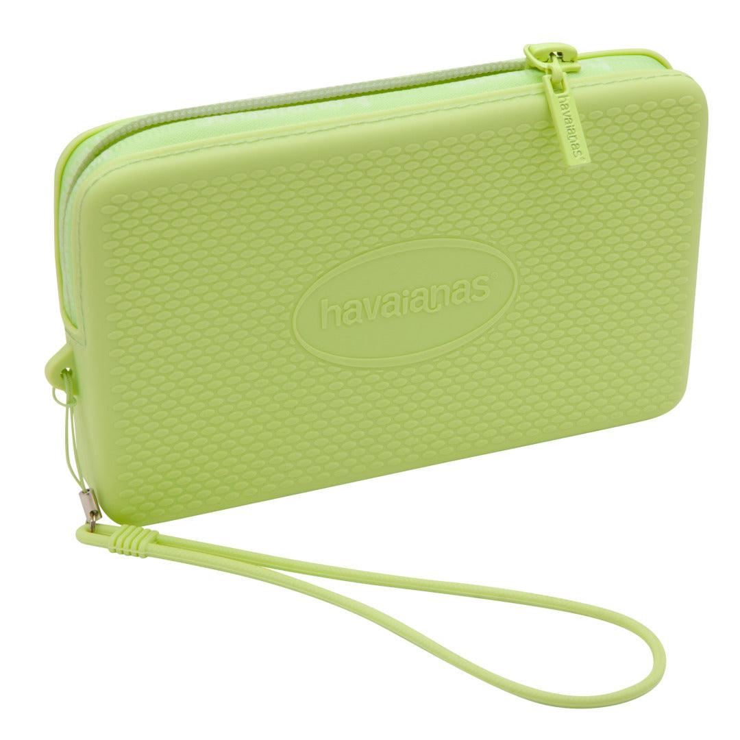 Mini Bolsa Havaianas Logo Silicone Premium Alça Pulso Zíper Versátil Estilosa