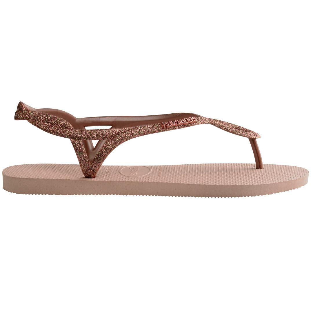 Rasteirinha Havaianas Luna Premium Glitter Rosa Ballet: Conforto Tiras Cruzadas Estilo