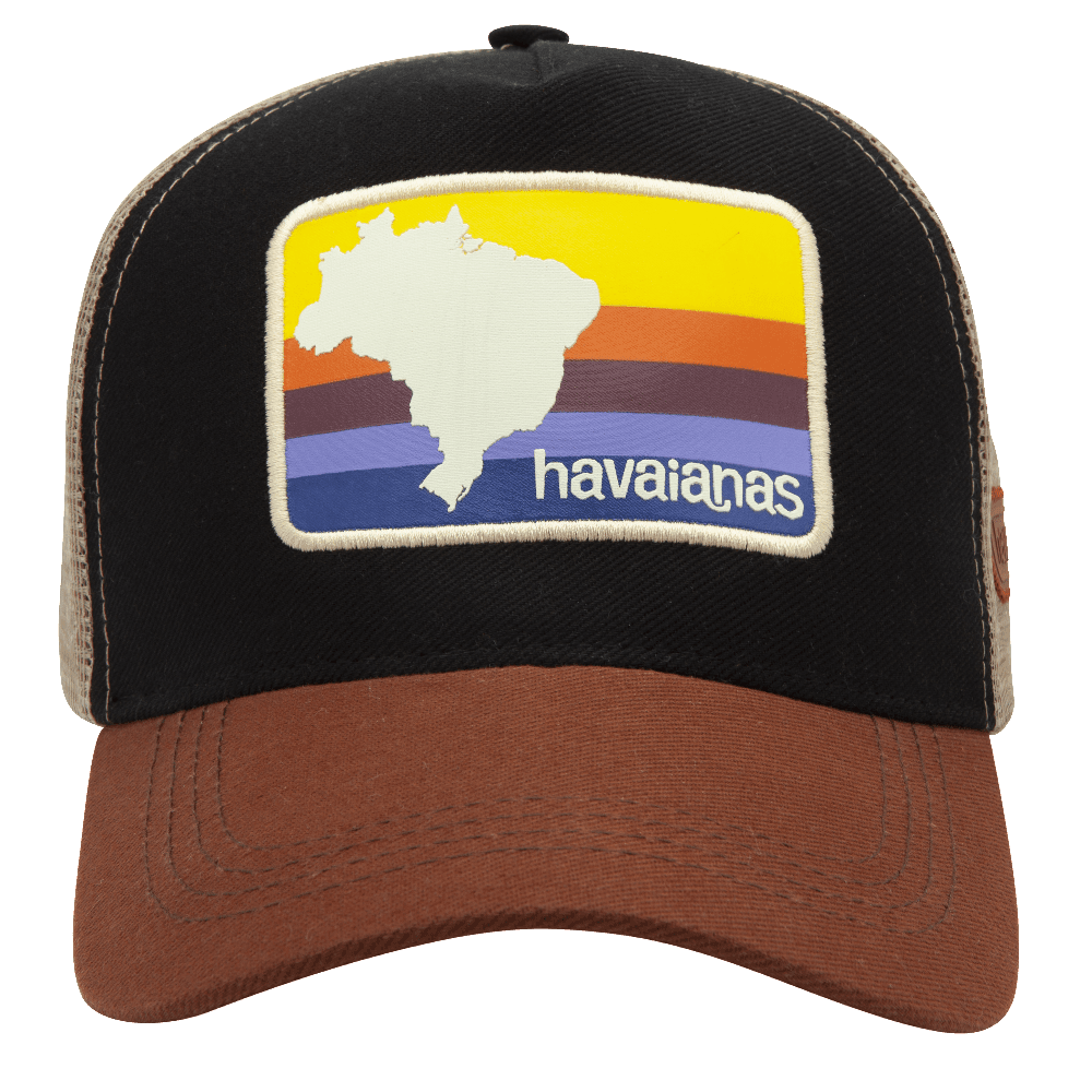 Boné Havaianas Trucker Café Ajustável Estiloso Proteção Solar Conforto Dia a Dia Verão