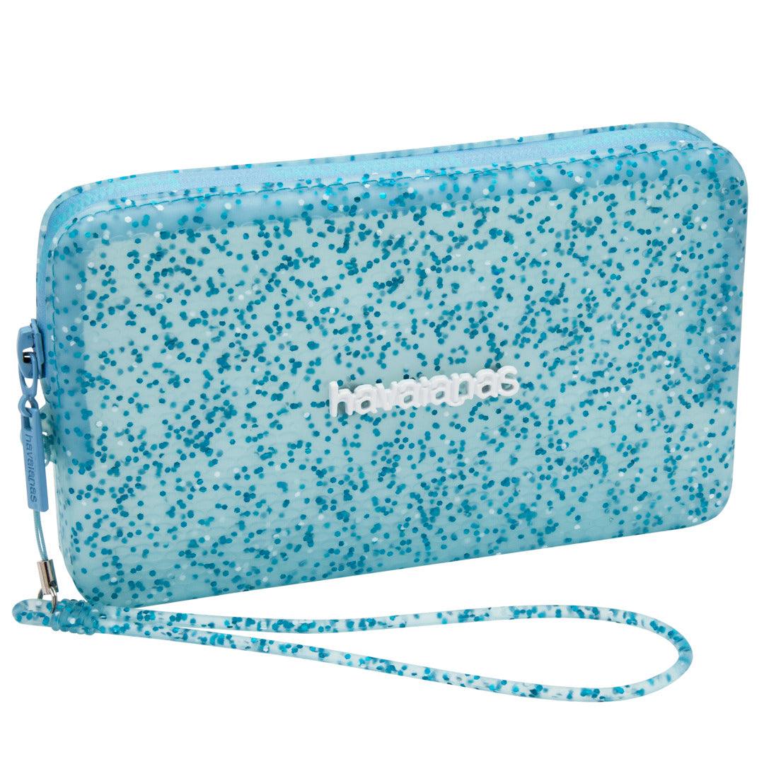 Mini Bolsa Havaianas Super Glitter Azul Transparente: Estilo Brilhante e Compacto