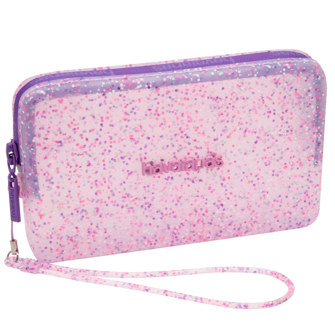Mini Bag Havaianas Super Glitter Roxo Transparente: Brilho e Estilo para Carregar
