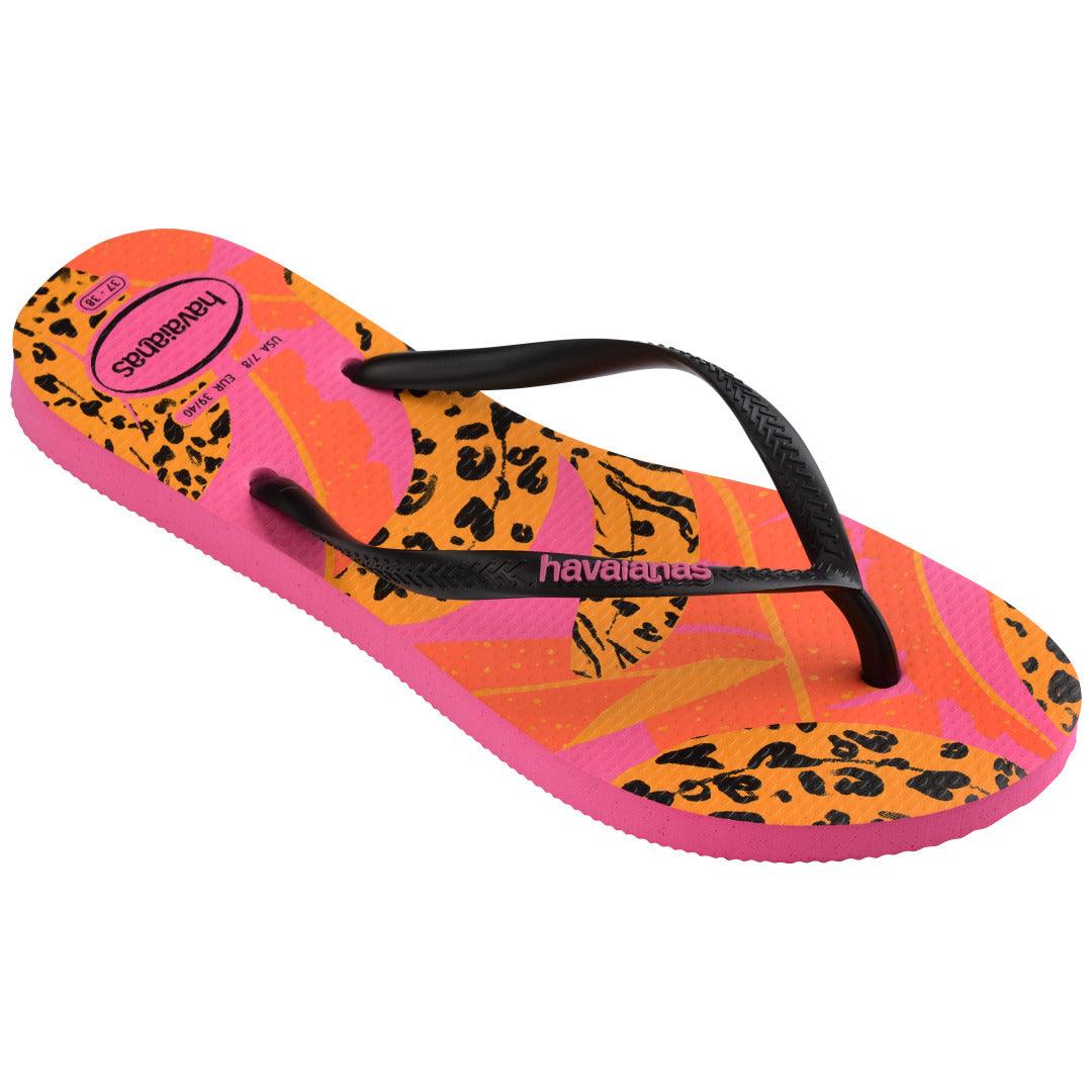Chinelo Havaianas Slim Summer Fruits Rosa Flux: Conforto Tropical com Estampa de Frutas