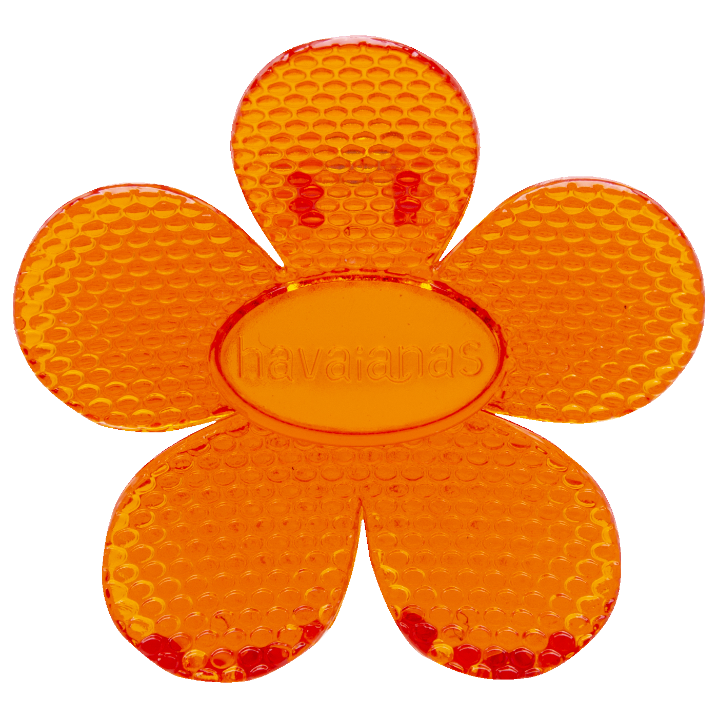 Presilha de Cabelo Havaianas Flor Laranja Sunset Estilo Praia Logo Padrão Chinelo