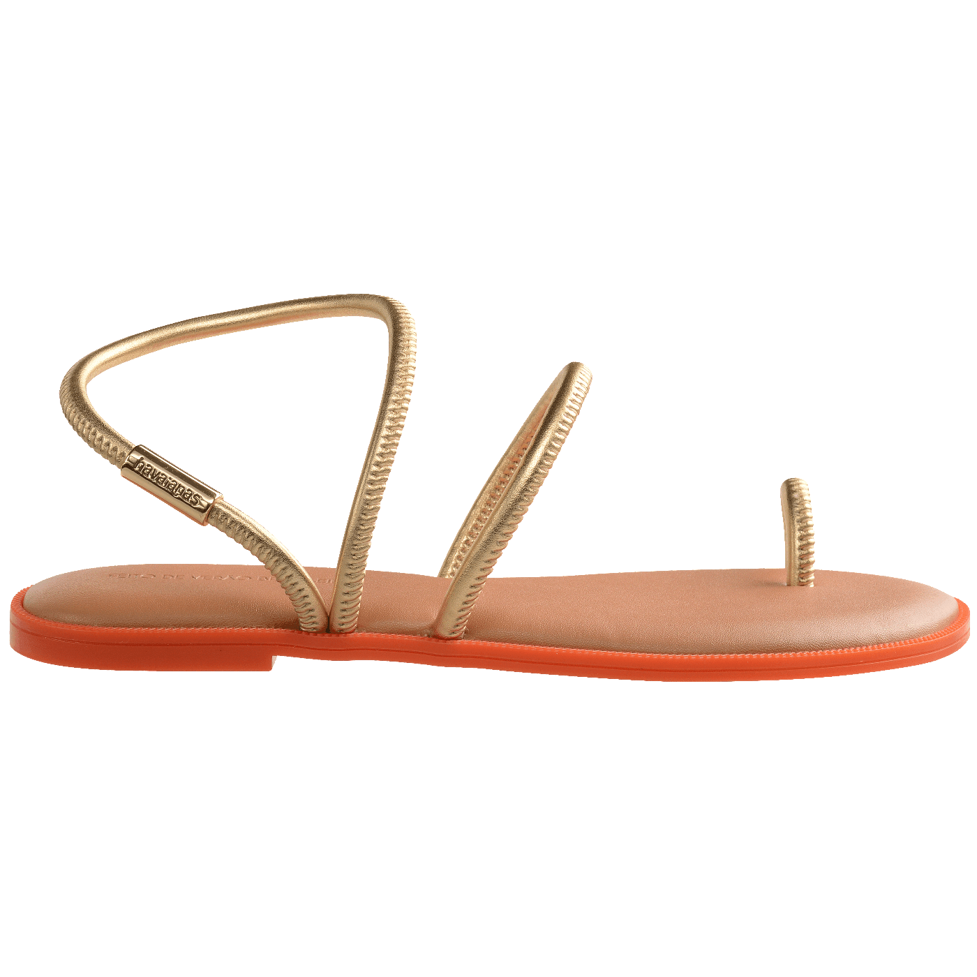 Rasteirinha Havaianas Una Pitanga Dourada: Conforto, Estilo Minimalista e Brilho Feminino